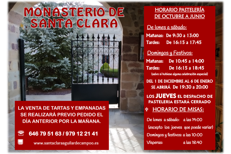 Cartel informativo del Monasterio de Santa Clara