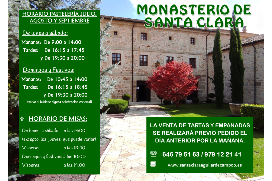 Cartel informativo del Monasterio de Santa Clara